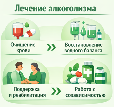 лечение алкоголизма в Кстово этапы
